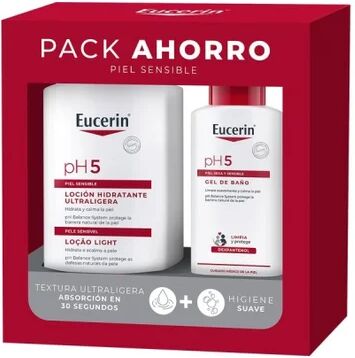 Eucerin Pack Ph5 Loción Ultaligera 1L + Gel Baño 200ml