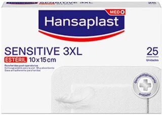 Hansaplast Med+ Sensitive 3XL Apósitos 10x15cm 25uds