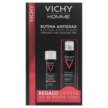 Vichy Homme Hydra Mag C+ Tratamiento Hidratante Anti-fatiga 50ml + Sensi Shave Gel de Afeitar 150ml