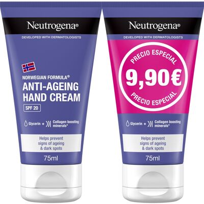 Neutrogena Crema de Manos Antiedad Dúo 2x75ml Neutrogena Crema de Manos Antiedad Dúo 2x75ml