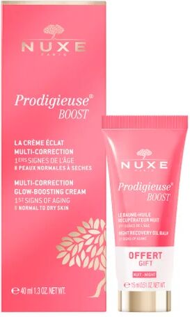 Nuxe Prodigieuse Boost Crema Luminosidad 40ml + Bálsamo-aceite Recuperador Noche 15ml