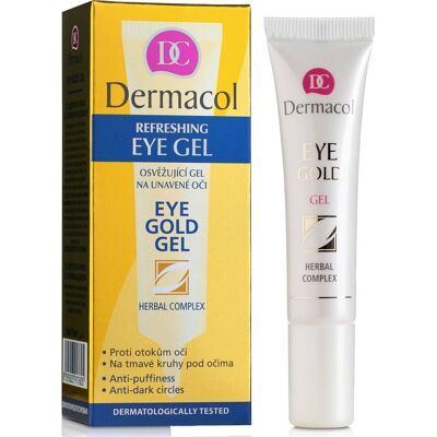 Gel para ojos Dermacol Gold - Hinchazón, ojeras y fatiga Gel para ojos Dermacol Gold - Hinchazón, ojeras y fatiga