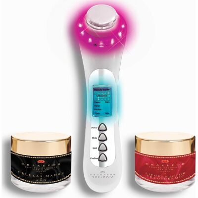 Masajeador Facial Blanco M015 de Drakefor - Dispositivo Ultrasónico Rejuvenecedor Masajeador Facial Blanco M015 de Drakefor - Dispositivo Ultrasónico Rejuvenecedor