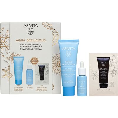 Apivita Pack Aqua Beelicius Light Hydrating gel 40 ml + Booster gift 10 ml + Cleansing gel 5 ml Apivita Pack Aqua Beelicius Light Hydrating gel 40 ml + Booster gift 10 ml + Cleansing gel 5 ml