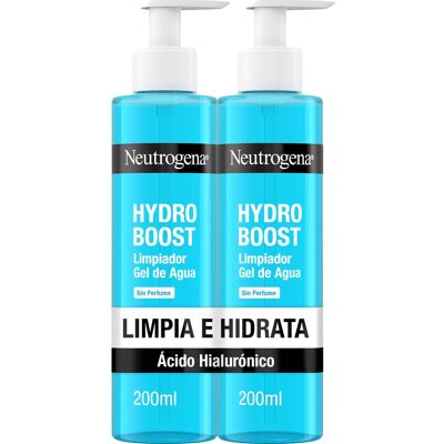 Neutrogena® Neutrogena Hydro Boost Limpiador Gel de Agua sin Perfume 2x200 ml Neutrogena® Neutrogena Hydro Boost Limpiador Gel de Agua sin Perfume 2x200 ml