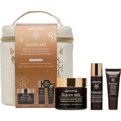 Apivita Ritual Antiedad Queen Bee Crema Rica 50ml + Sérum 10Ml + Contorno 5Ml Apivita Ritual Antiedad Queen Bee Crema Rica 50ml + Sérum 10Ml + Contorno 5Ml