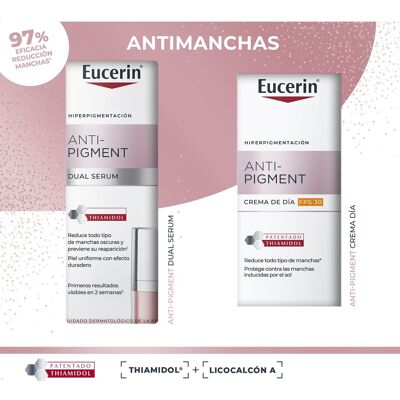 Eucerin Pack Anti-Pigment Dual Sérum 30ml + Crema de Día SPF30 50ml Eucerin Pack Anti-Pigment Dual Sérum 30ml + Crema de Día SPF30 50ml