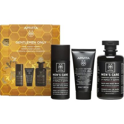 Apivita Pack gentlemen Crema Facial + gel Limpiador Facial y Champú Apivita Pack gentlemen Crema Facial + gel Limpiador Facial y Champú