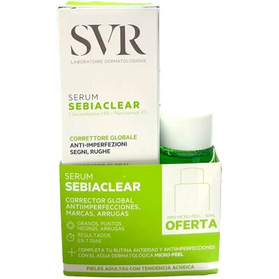 SVR Sebiaclear Micro-Peel y Suero para el Acné - Cuidado para Adultos SVR Sebiaclear Micro-Peel y Suero para el Acné - Cuidado para Adultos