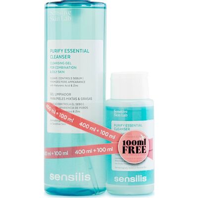 Sensilis Purify Essential Limpiador - Piel Mixta y Grasa - 400ml y 100ml Sensilis Purify Essential Limpiador - Piel Mixta y Grasa - 400ml y 100ml
