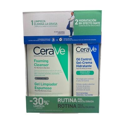 CeraVe ® CeraVe Rutina Piel Mixta Grasa Pack Foaming + Oil Control CeraVe ® CeraVe Rutina Piel Mixta Grasa Pack Foaming + Oil Control