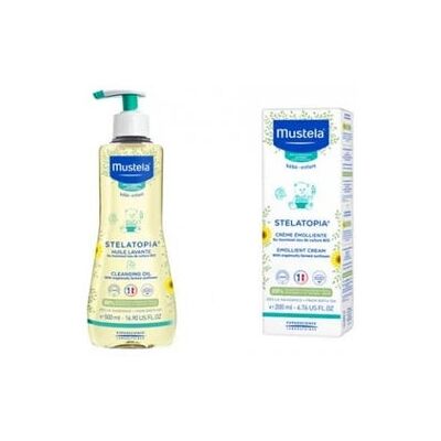 Mustela Set Stelatopia Aceite + Crema Cara Mustela Set Stelatopia Aceite + Crema Cara