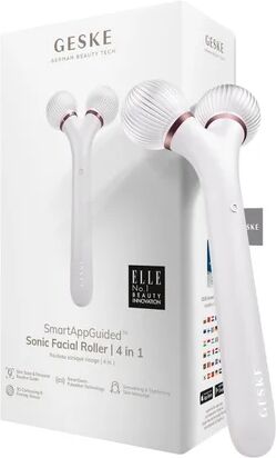 GESKE SmartAppGuided Sonic Facial Roller 4 In 1 White Rose Gold 1ud