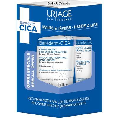 ORYZA Uriage Bariederm-Cica Crema Manos 50 ml + Bálsamo Labial 15 ml ORYZA Uriage Bariederm-Cica Crema Manos 50 ml + Bálsamo Labial 15 ml