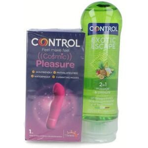 CONTROL Juguete Erótico Vibrador 1ud y Lubricante 200ml Pack CONTROL Juguete Erótico Vibrador 1ud y Lubricante 200ml Pack