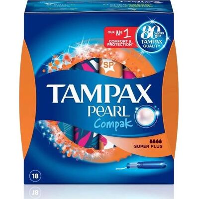 Tampax Compak Pearl Caja Mixta 18 uds Tampax Compak Pearl Caja Mixta 18 uds