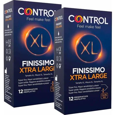 Preservativos CONTROL Finissimo XL Pack 12+12 Unidades - Preservativos Preservativos CONTROL Finissimo XL Pack 12+12 Unidades - Preservativos