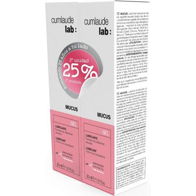Cumlaude Marca Mucus Duplo Gel Lubricante Vaginal 2x30ml - Lubricante Personal Cumlaude Marca Mucus Duplo Gel Lubricante Vaginal 2x30ml - Lubricante Personal