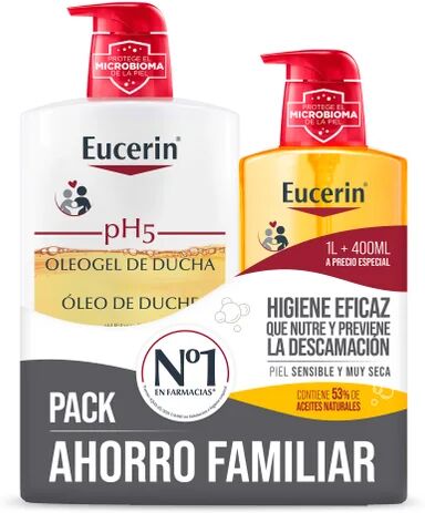 Eucerin pH5 Skin-Protection Oleogel de Ducha Pack de 1l + 400ml