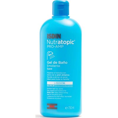 Gel de Baño Emoliente Nutratopic Pro-AMP de Isdin - Piel Atópica, 750ml Gel de Baño Emoliente Nutratopic Pro-AMP de Isdin - Piel Atópica, 750ml