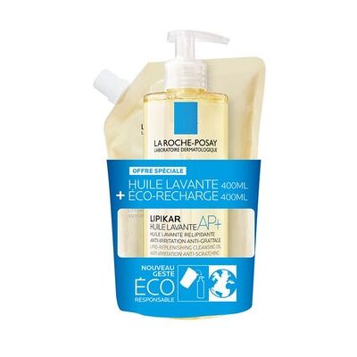 LA ROCHE POSAY La Roche-Posay Lipikar Aceite Lavante AP+ 400ml + Eco-Recarga 400ml LA ROCHE POSAY La Roche-Posay Lipikar Aceite Lavante AP+ 400ml + Eco-Recarga 400ml