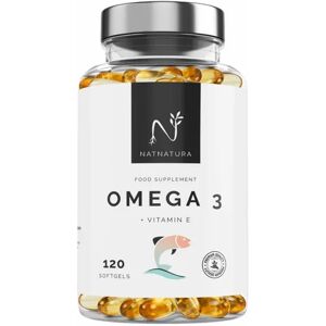 Natnatura Omega 3 + Vitamina E. 120 píldoras blandas