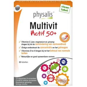 PHYSALIS Multivit Actif 50+ 30comp