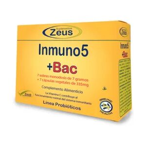 Suplementos Zeus Inmuno5 + Bac 7 Sobres + 7caps