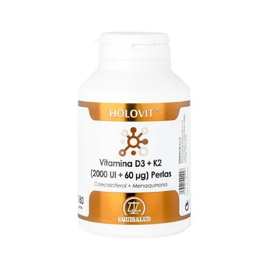 Equisalud Holovit Vitamina D3 2.000UI + K2 60µg 180 perlas