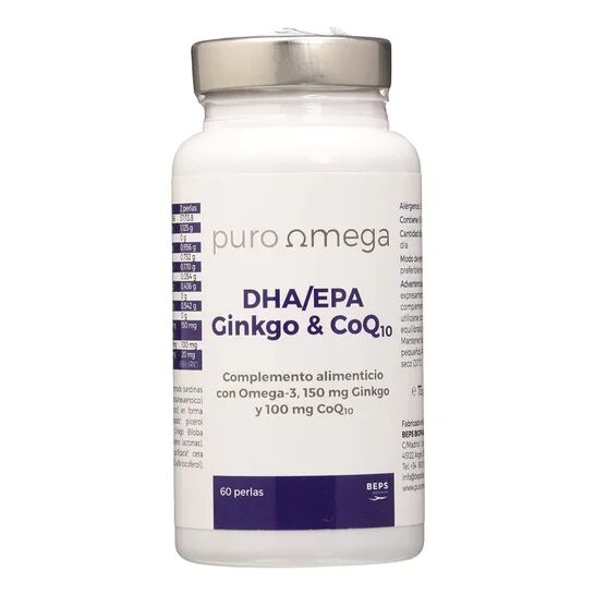 Puro Omega DHA EPA Ginkgo & CoQ10 60 Perlas
