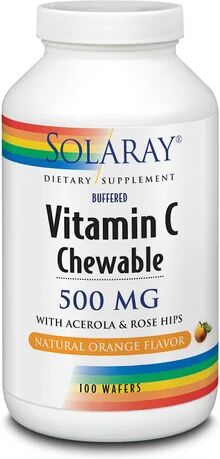 SOLARAY Vitamina C 500mg 100comp masticables naranja