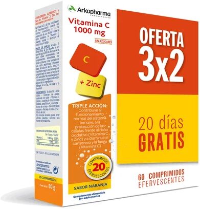 Arkopharma Arkovital Vitamina C 1000mg Efervescente 3x20comp