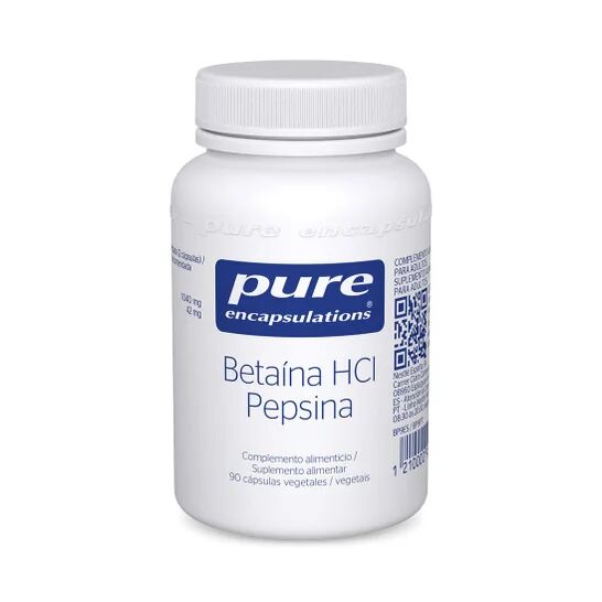 Pure Betaína HCl Pepsina 90vcaps