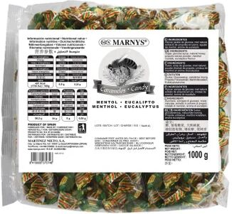 Marnys Caramelos de Propóleo con Miel Mentol Eucalipto 1kg