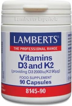 Lamberts Vitamina D3 2000Ui+K2 90mcg 90caps