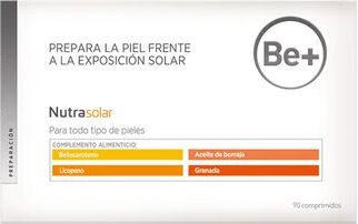 Be+ Nutra Solar Comprimidos 90 Comprimidos