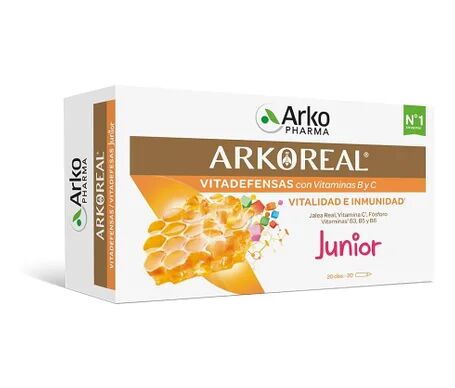 Arkopharma Arkoreal Vitadefensas Vitaminas B y C Junior 20ampollas