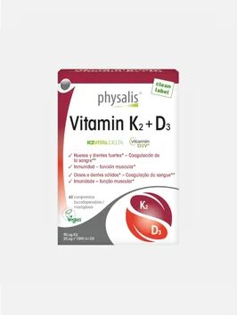 PHYSALIS Vitamin K2 + D3 Bio Vegan 60caps