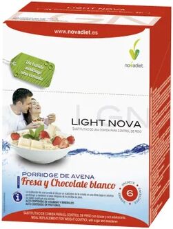 NOVADIET Light Nova Porridge Fresa - - 6 Sobres