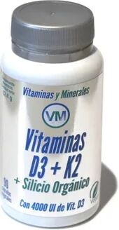 Vitaminas y Minerales Vitaminas D3 + K2 + Silicio Orgánico 90vcaps