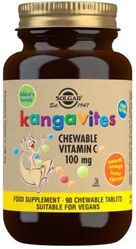 Solgar Kangavites Vitamina C 100mg Sabor Naranja 90comp