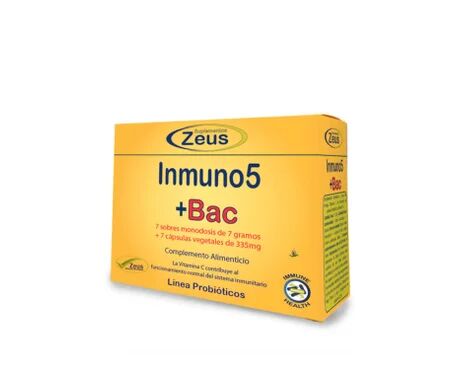 Suplementos Zeus Inmuno5 + Bac 7 Sobres + 7caps
