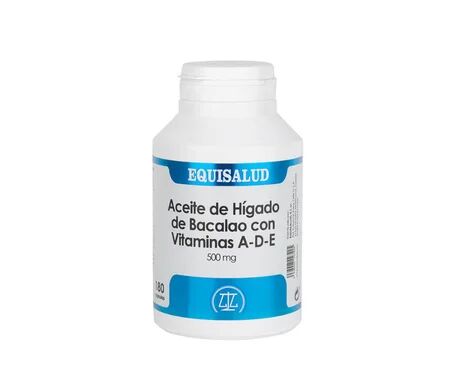 Equisalud Aceite de Hígado de Bacalao con Vitaminas A-D-E 500mg 180caps