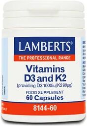 Lamberts Vitamina D3 1000 Ui Y K2 90 µg 60caps