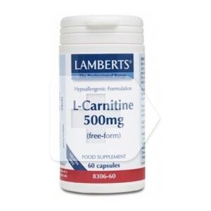 Lamberts L-carnitina 500mg 60cáps Lamberts L-carnitina 500mg 60cáps