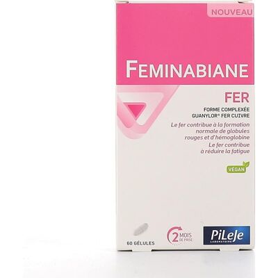 Pileje Feminabiane Hierro 60 Cápsulas - Suplemento alimenticio Pileje Feminabiane Hierro 60 Cápsulas - Suplemento alimenticio
