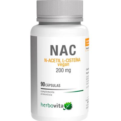 HERBOVITA Nac N-Acetil L-Cisteína Vegan 200mg 90caps HERBOVITA Nac N-Acetil L-Cisteína Vegan 200mg 90caps