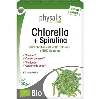 Physalis Orgánico Chlorella Spirulina - Suplemento alimenticio Physalis Orgánico Chlorella Spirulina - Suplemento alimenticio