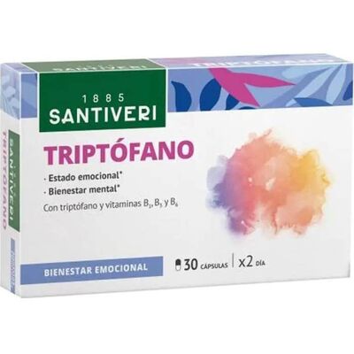Santiveri Triptófano 30 Cápsulas - Suplemento Alimenticio Santiveri Triptófano 30 Cápsulas - Suplemento Alimenticio