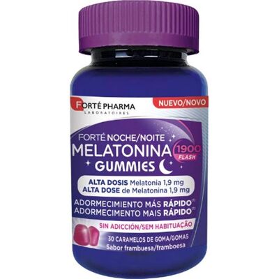 Forte Melatonina Gominolas - Ayuda para Dormir - 1.9mg - Sabor Frambuesa Forte Melatonina Gominolas - Ayuda para Dormir - 1.9mg - Sabor Frambuesa